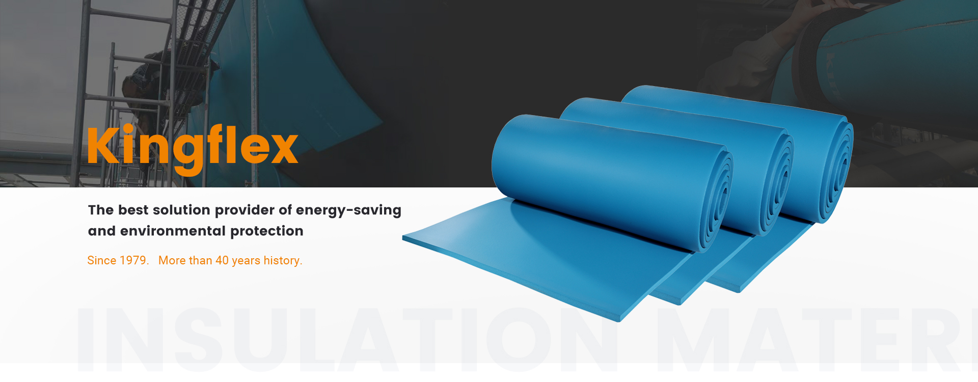 Kingflex rubber foam insulation pipe and sheet products