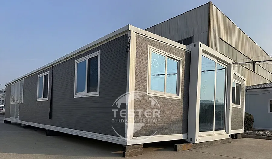 صوتي 30FT أخضر فاتح قابل للتوسع منزل حاوية Modular