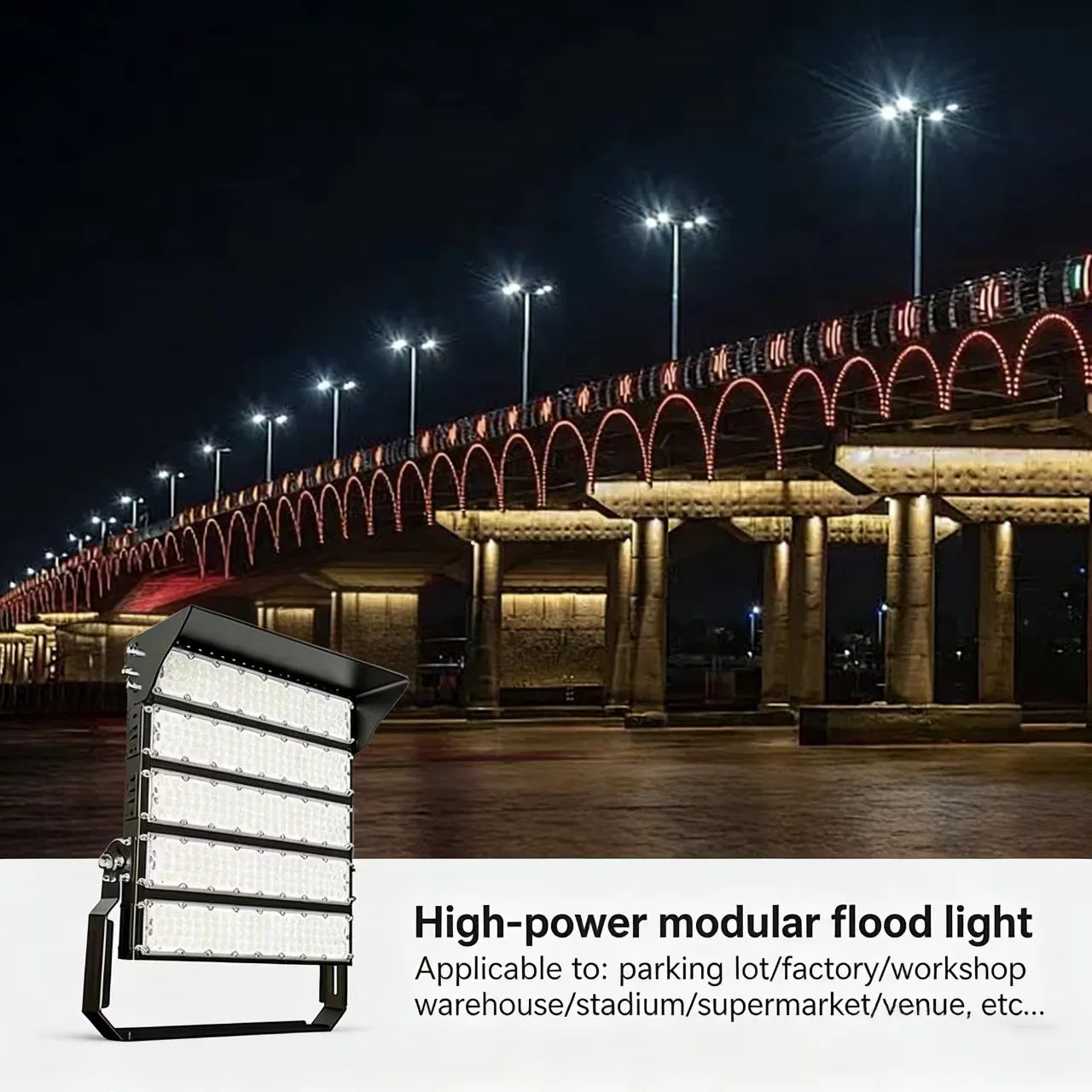 مصباح فيضان LED قوي بتصميم مقاوم للماء