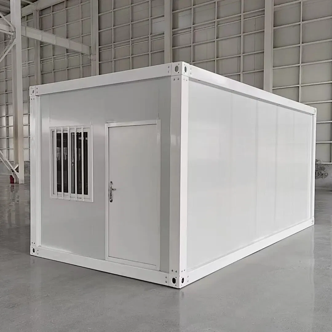 20FT منزل حاوية مسطحة مسبقة الصنع منزل وحدات لمكتب الموقع سكن العمال منزل