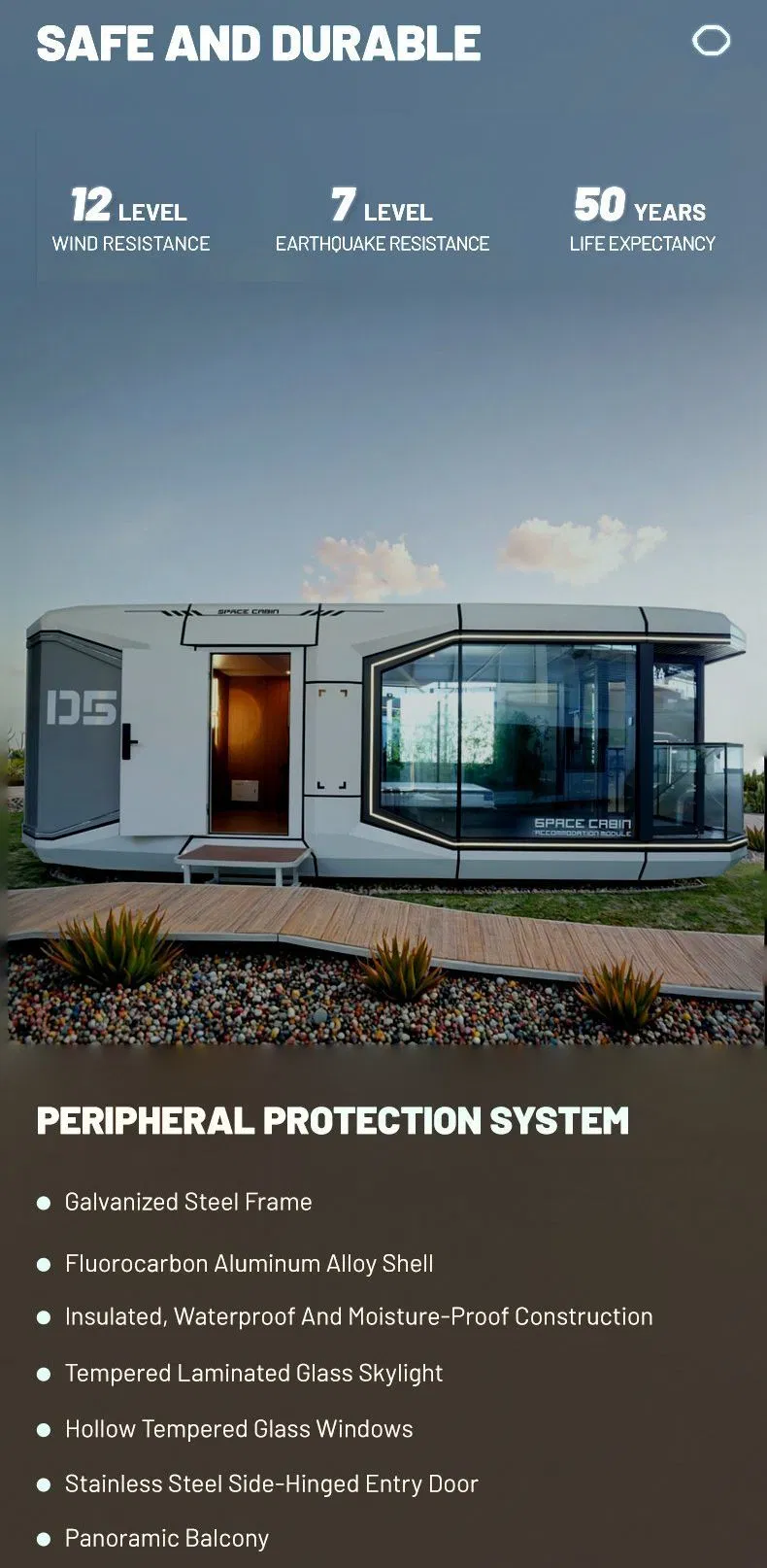 منزل ميكرو أنيق D5 لحلول المعيشة الحديثة المستدامة