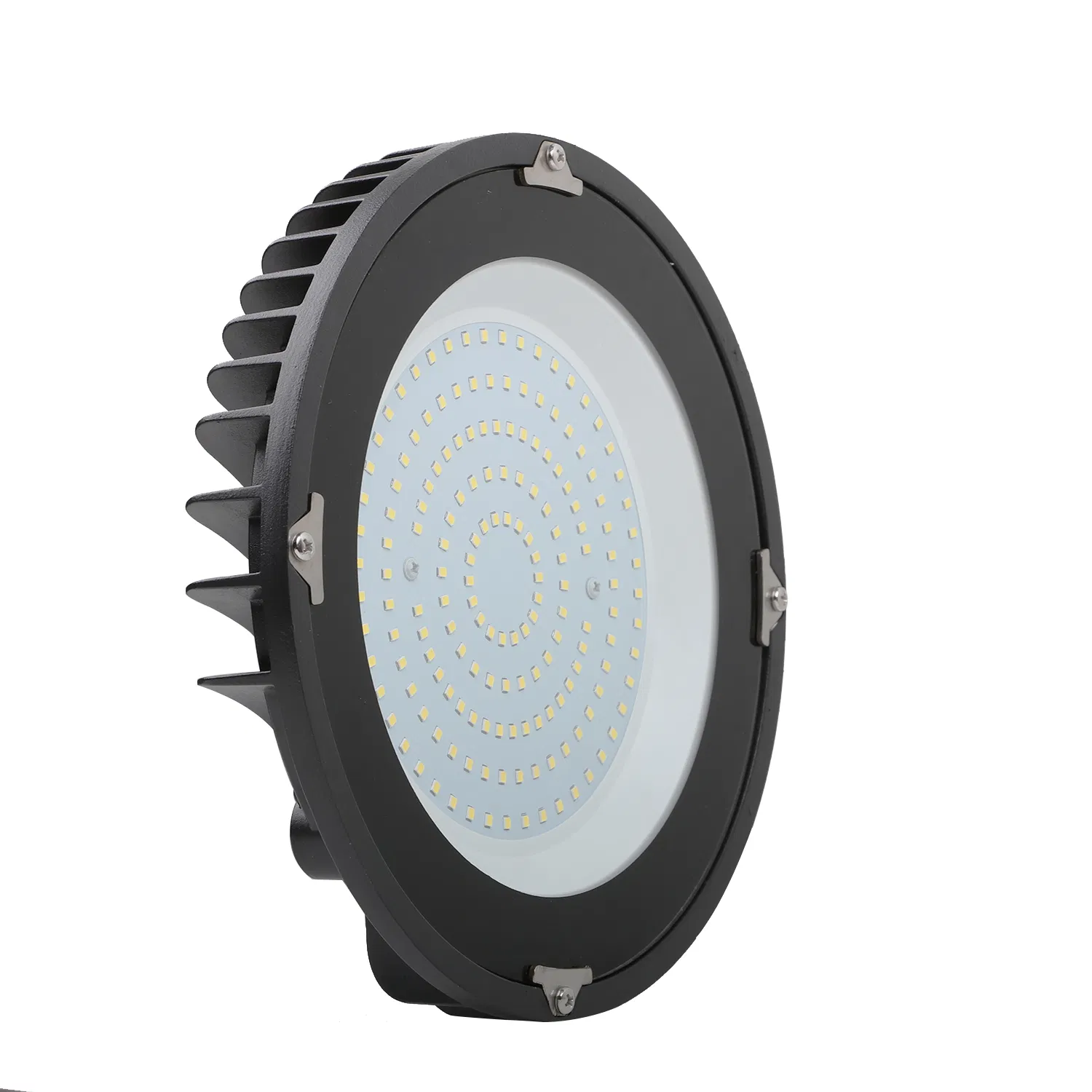 إضاءة عالية السقف LED 100W 150W 200W إضاءة عالية السقف على شكل طبق طائر 5000K إضاءة LED هيكل من الألمنيوم المصبوب