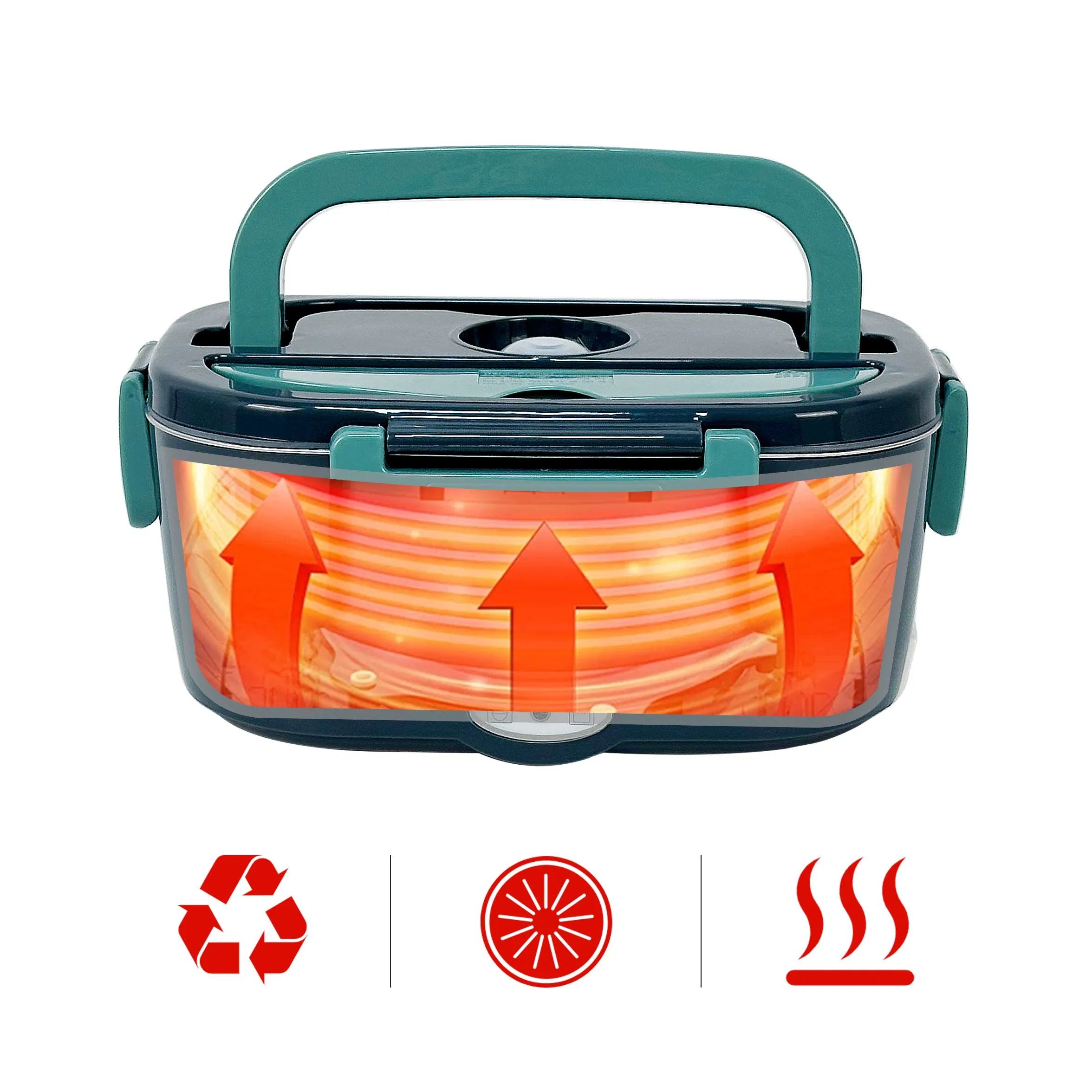 Logo Custom Portable Safe Environmentally Friendly Electronic Heating Lunch Box for Takeout