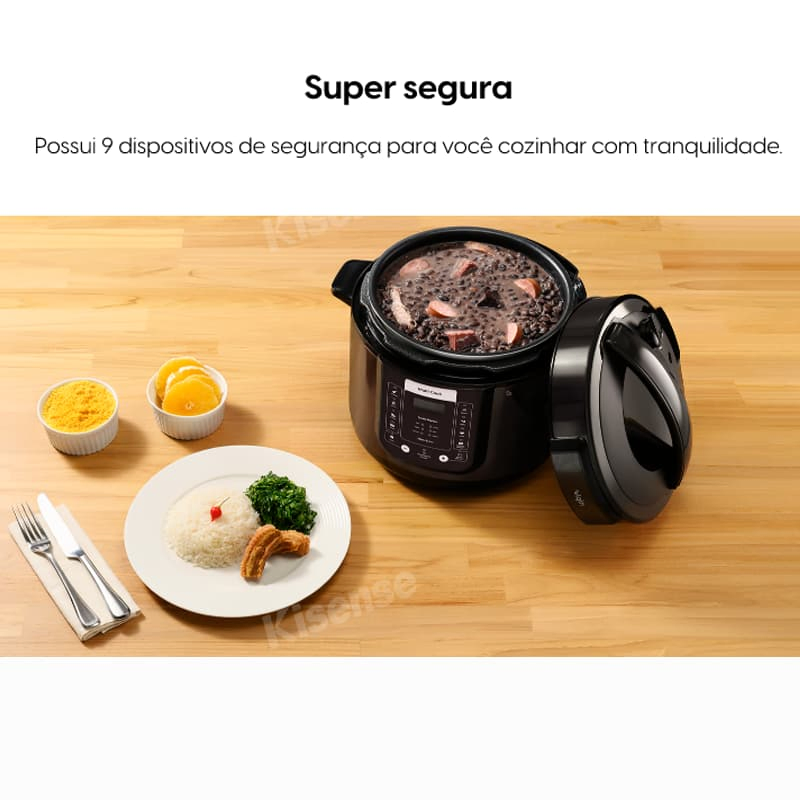 Digital Inox Ppp01p, 6L, Preto Electric Pressure Cooker