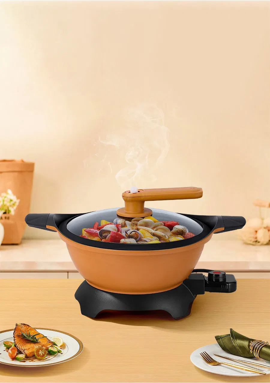 Frying Pan Non Stick Electric Multifunction Deep Dish Round Electric Frying Pan