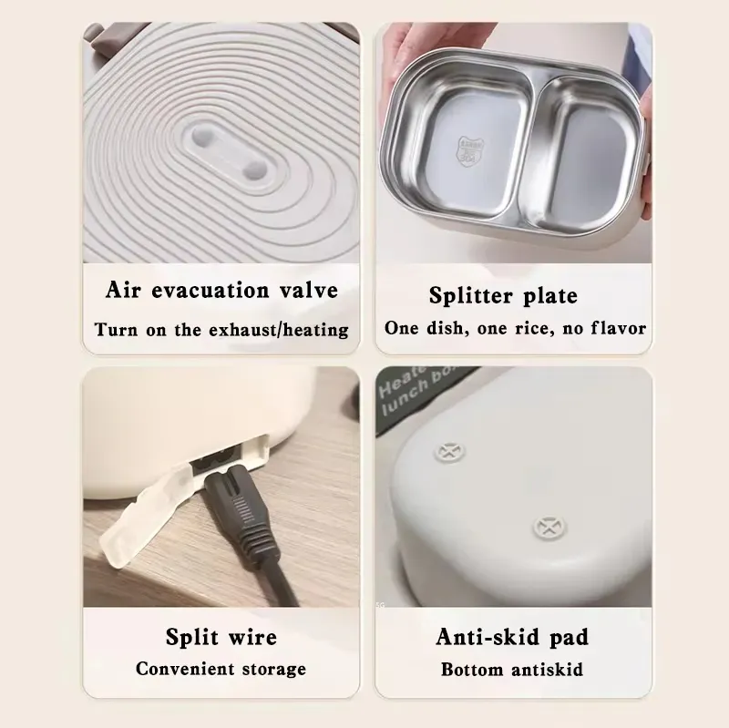 Portable Electric Heating Lunch Box SUS304