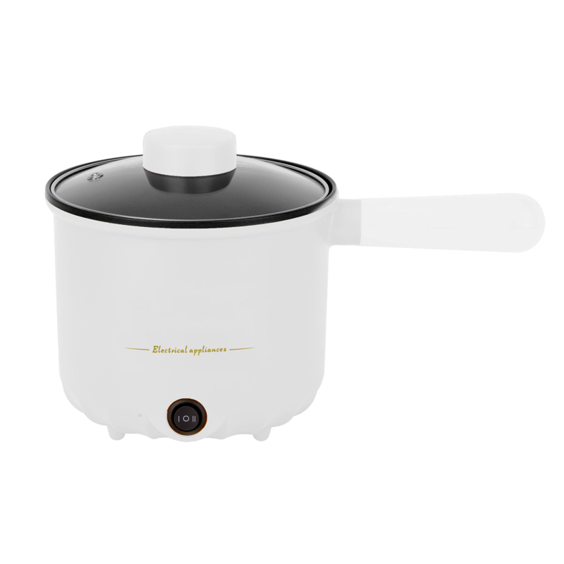 Hot Selling Electric Multi Cooking Pot Plastic Handle Electric Mini Hot Pot with Glass Lid Nonstick Electric Noodle Cooker