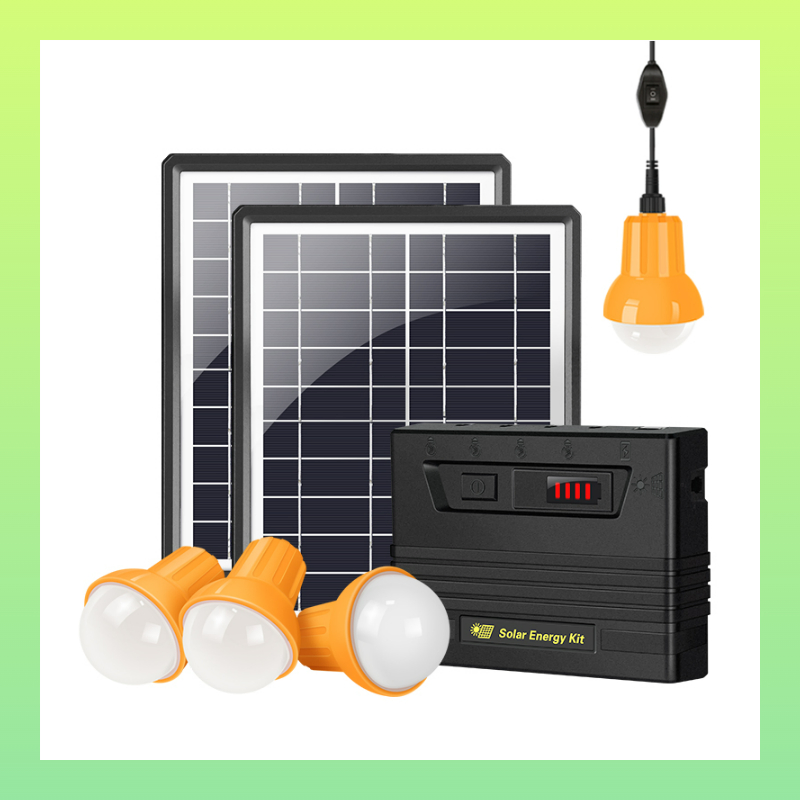High Quality Solar Home System with 4 Lights and 10 Watts Solar Panel