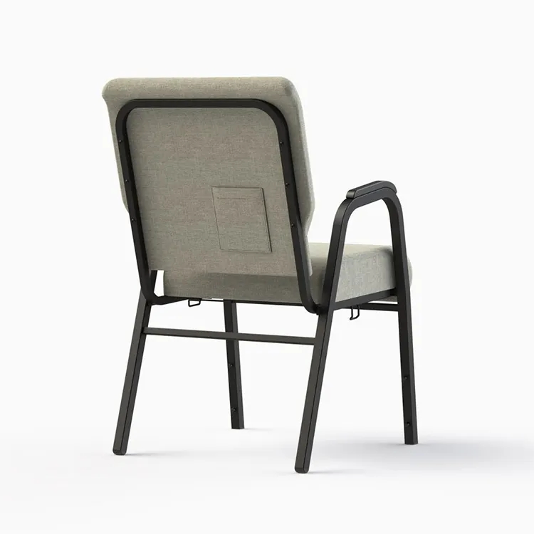 China Wholese Stacking Church Chair Auditorium Seating 22 Inch Wide with Arms (ZG13-009)