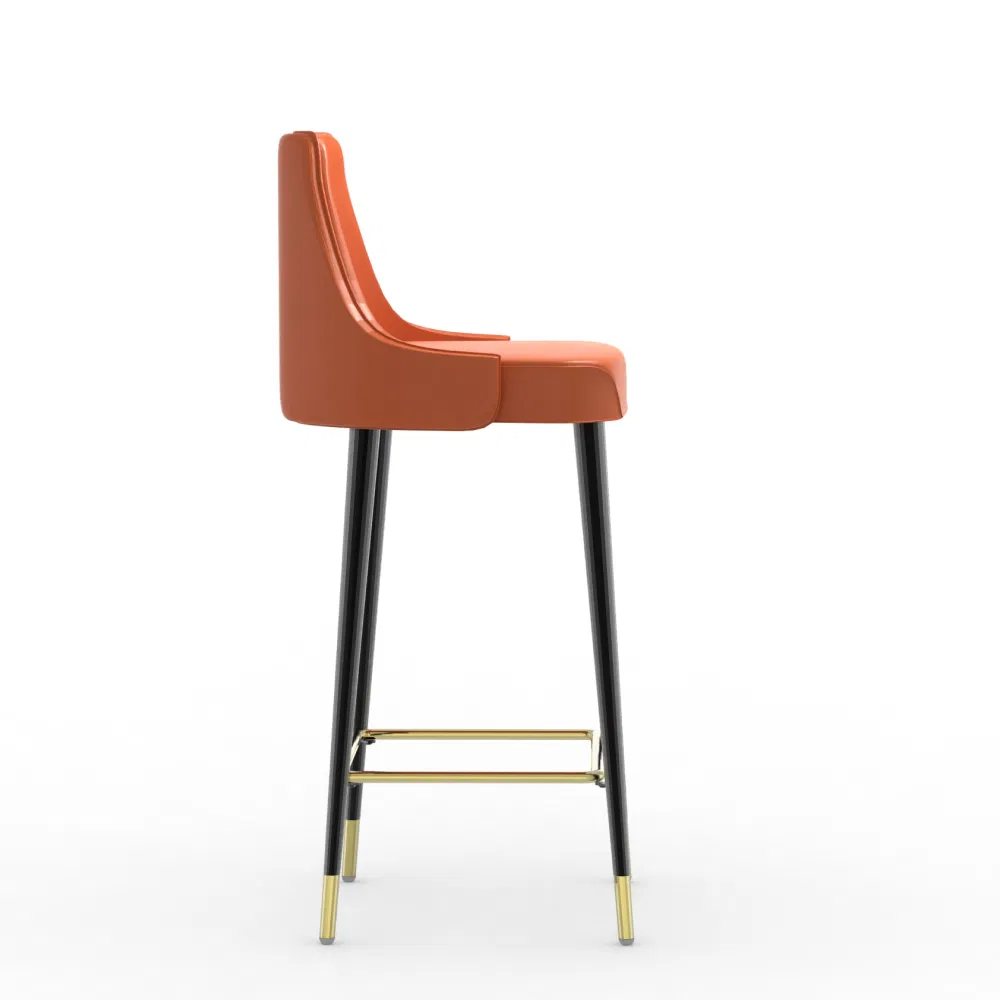 Customized Modern Leather Bar Chairs Counter Dining Chair for Restaurant Furniture Bar