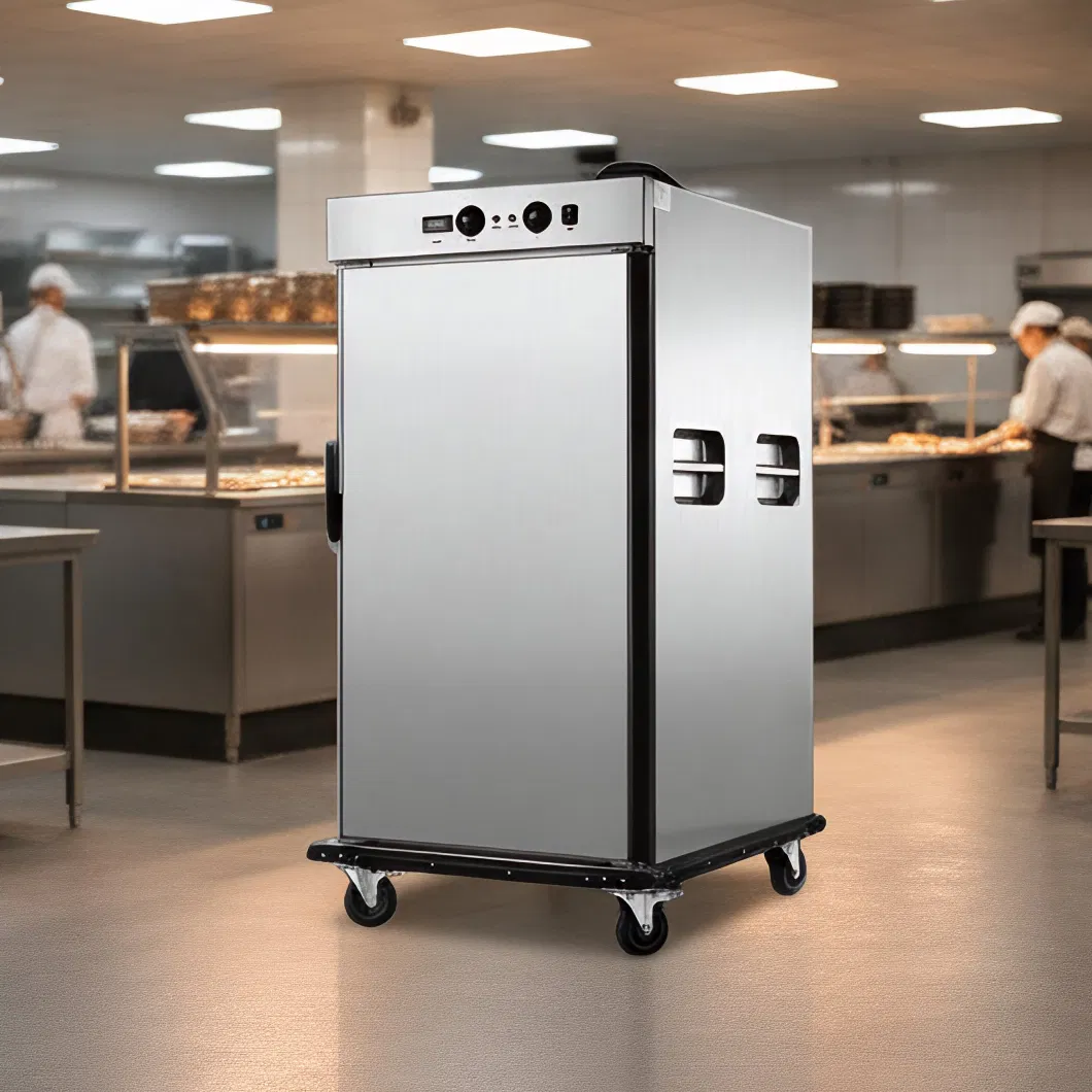 Movable Commercial Stainless Steel Kitchen Equipment Electric Food Warmer Trolley