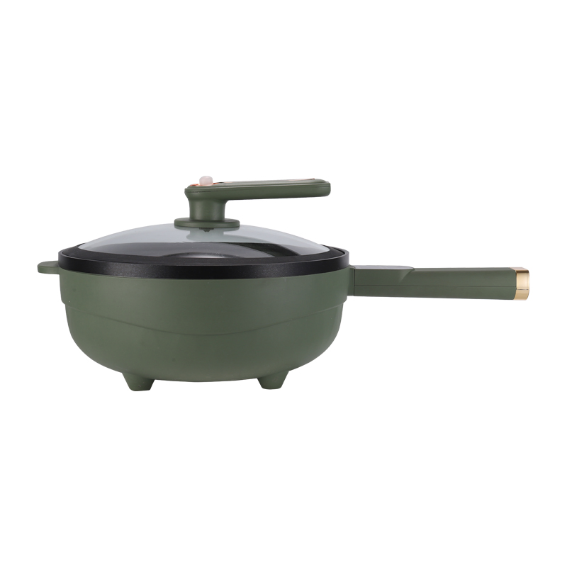 High-Performance 30cm Electric Frying Pan Low Pressure Lid 1500W Heating