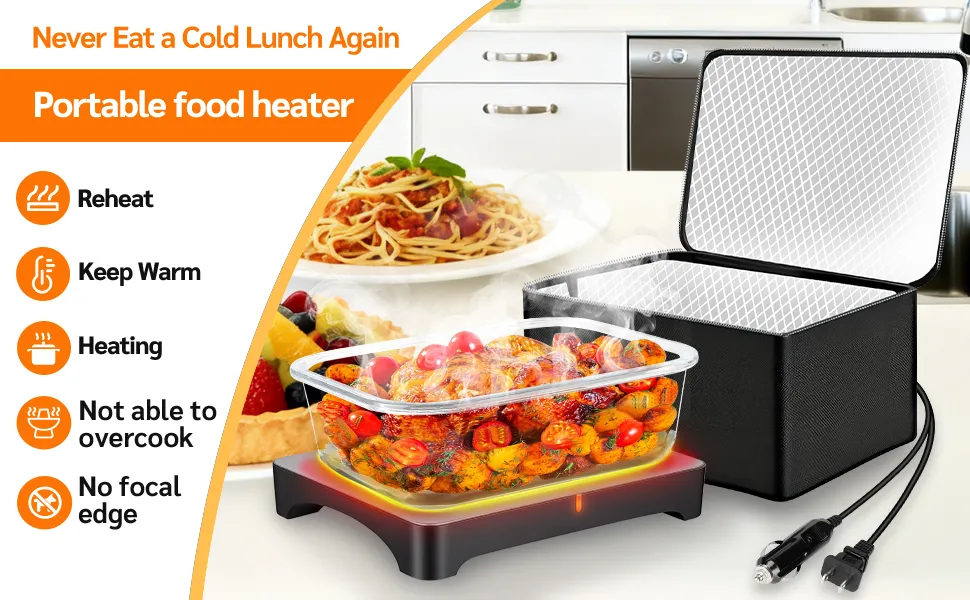 Portable Food Heating Plate Warmer
