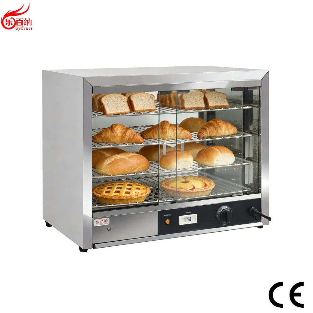 Electric Restaurant Equipment 4/5 Shelf Pie Warmer Cabinet Glass Food Warmer Display Showcase 220V/230V/240V with Thermostat Control (FW-805)
