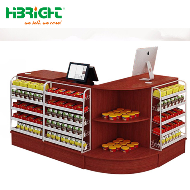 Convenience Store Quick Checkout Table Multifunctional Metal Cash Counter