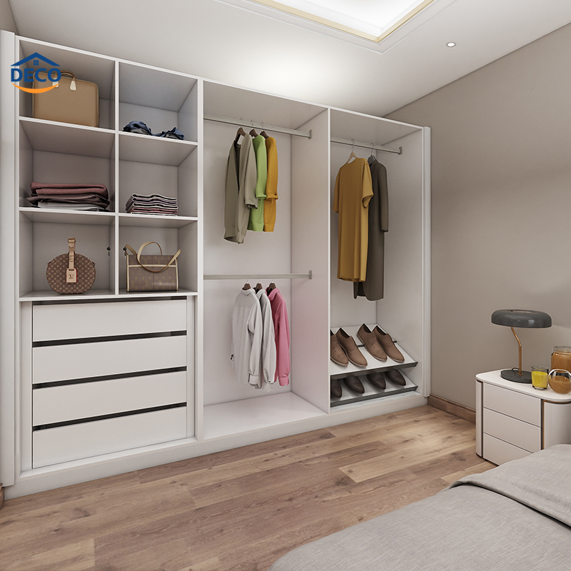 New Product Wooden Dressing Table Bedroom Standing Sliding Door Wardrobe with Mirror