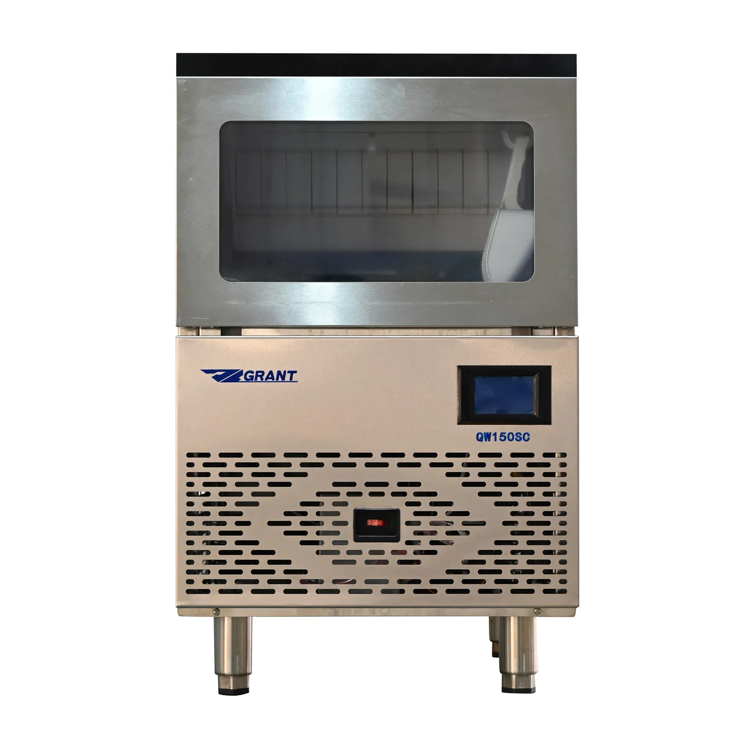 Commercial Ice Maker with Stainless Steel Solid Cube Ice Generating Machine