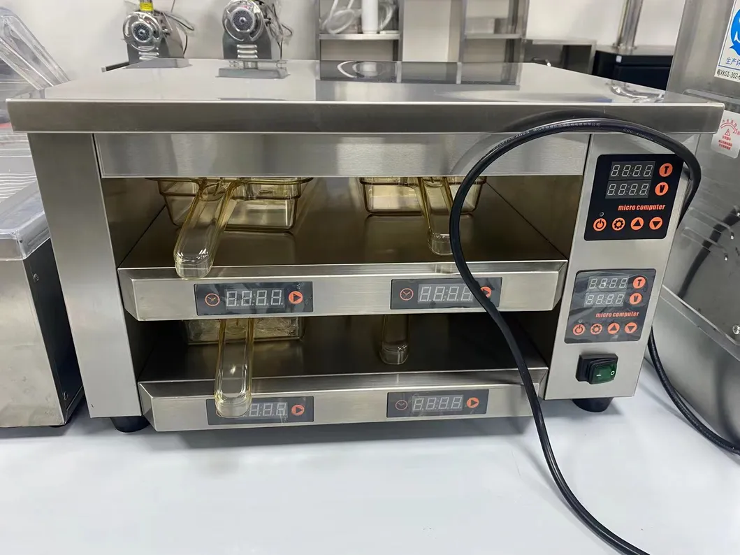 Electric Vertical 2 Layers 4 Trays Hamburger Meat Pie Patty Warmer