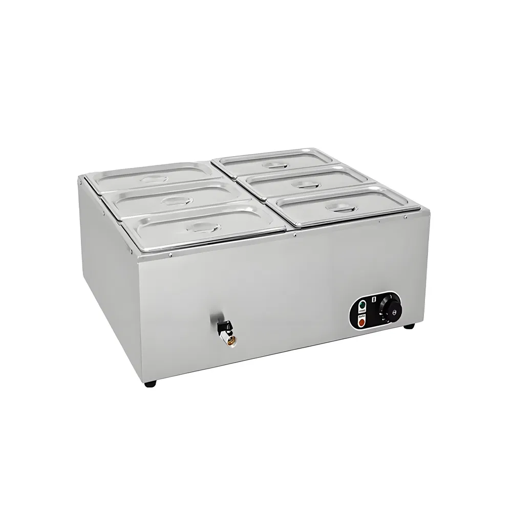 Commercial Food Warmer Electric Stainless Steel Bain Marie Buffet Capacity for Restaurant