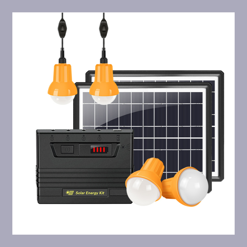 High Quality Solar Home System with 4 Lights and 10 Watts Solar Panel