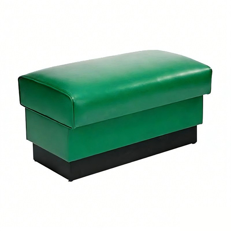 Space Saving Stylish Gray Leather Wood Wooden Frame Base Sofa Modern Restaurant Booth Seating