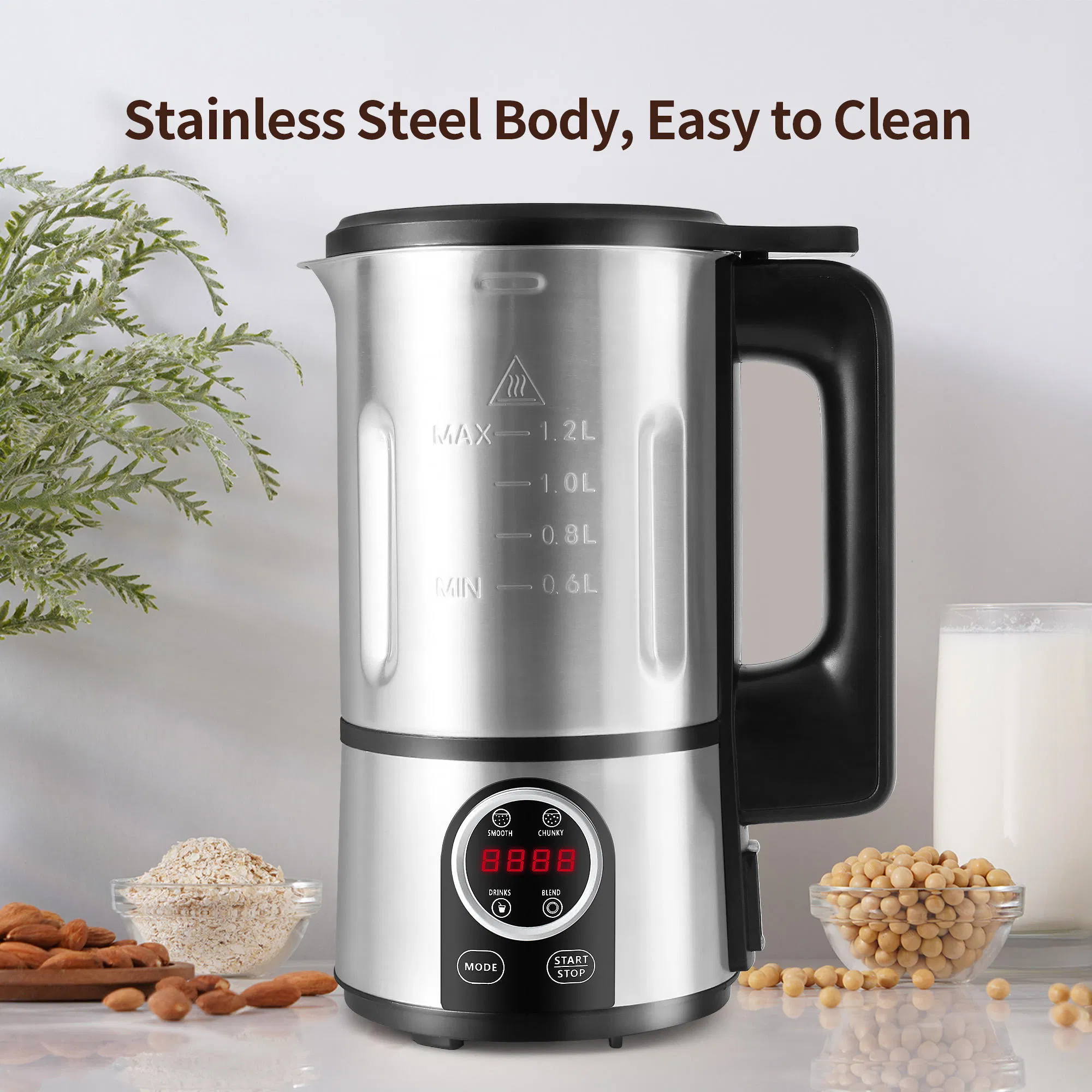 OEM ODM Kitchen Mixer Small Household Appliance 6-in-1 Stainless Steel Soup Maker