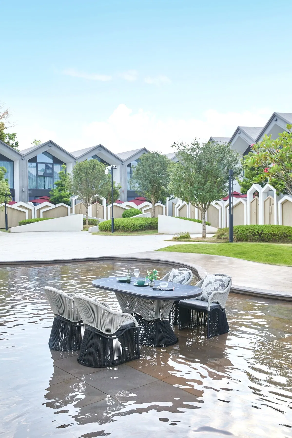 Bistro Patio Garden Furniture Dining Outdoor Restaurant Table and Chair Sets