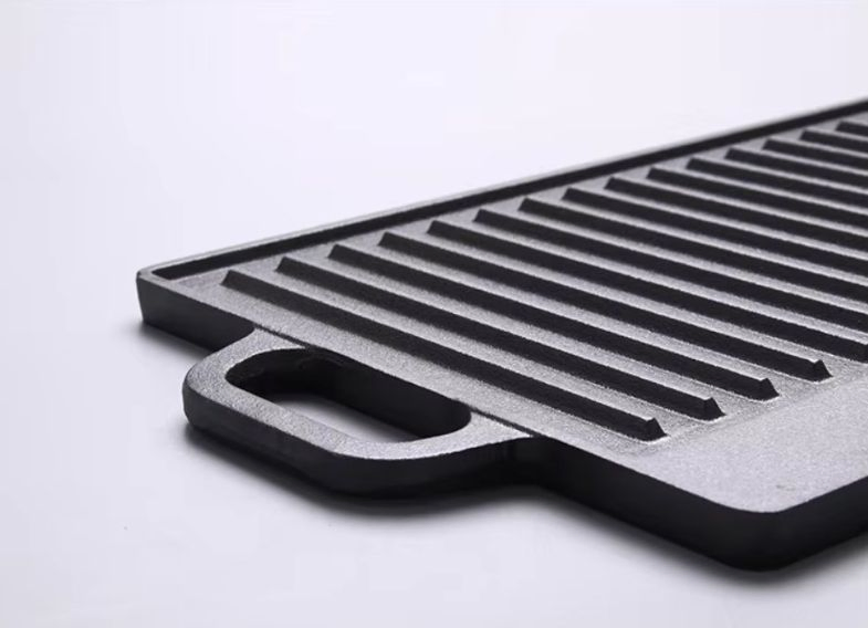 Food Safe Preseasoned Cast Iron Grill Pan for Gas and Electric Stoves