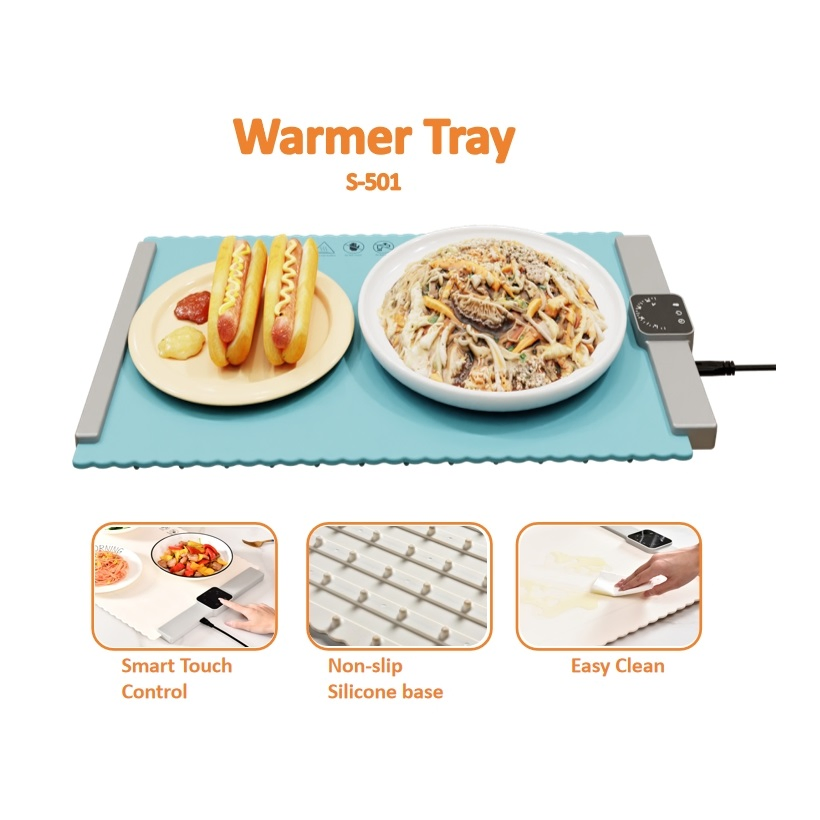 Full Surface Heating 6 Dish Silicone Large Electric Food Warmer