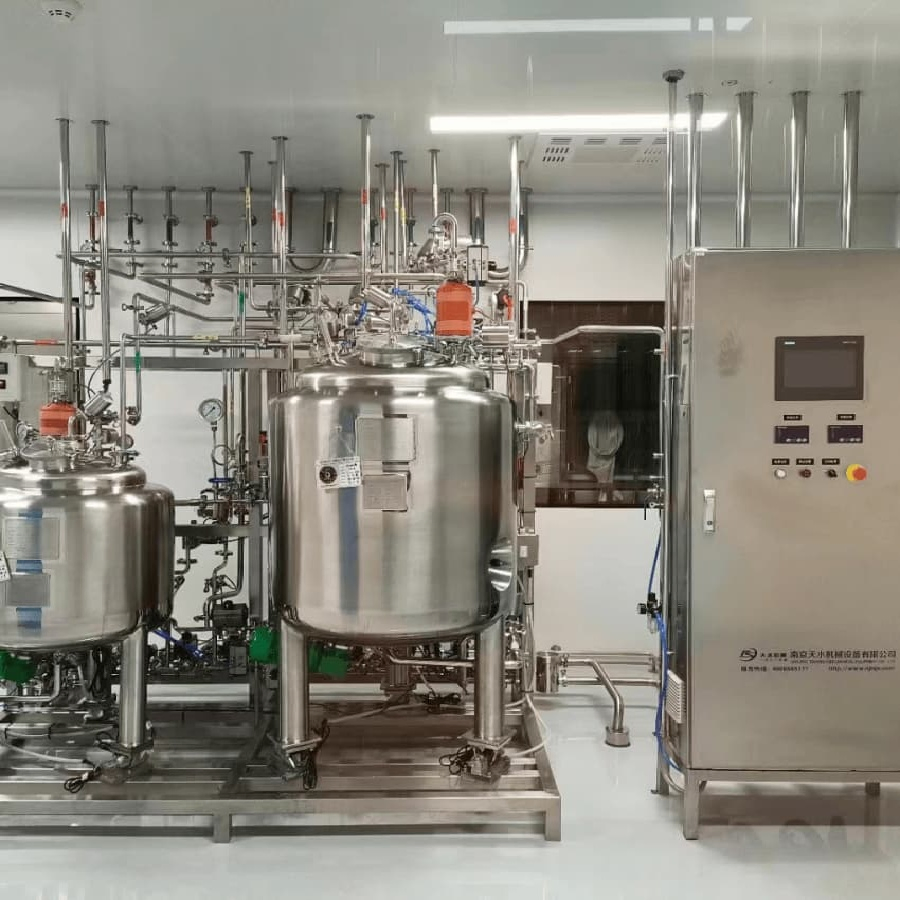 Syrup Preparation and Mixing System Plant and Equipment with Modular Skid and Storage Vessel for Pharmaceutical Use
