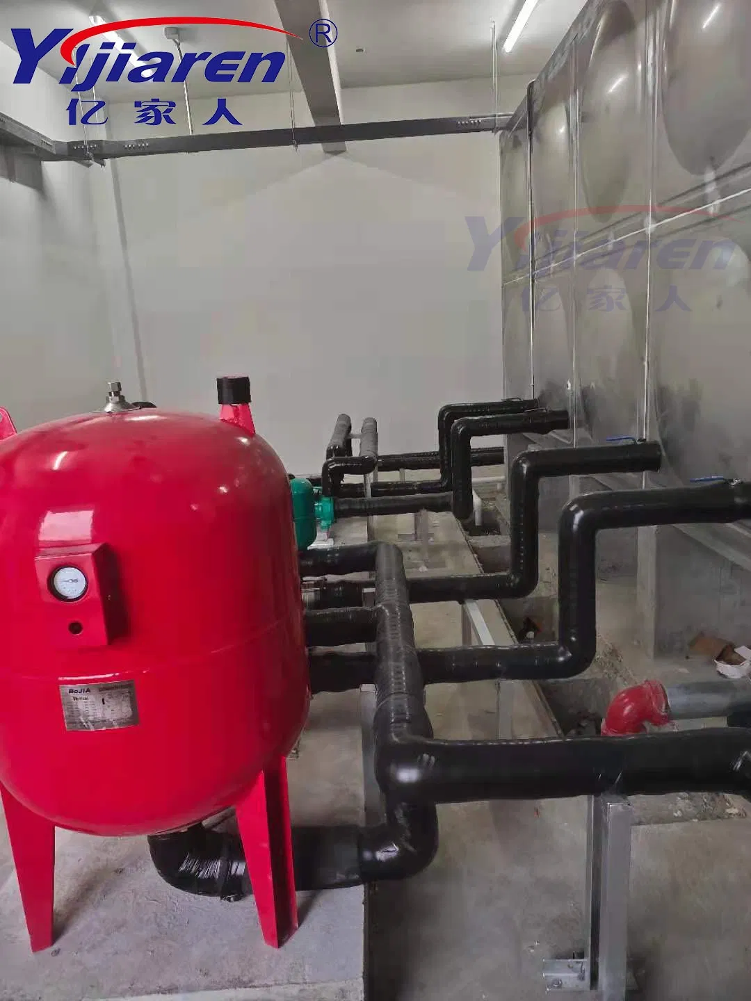 Commercial Closed Pressure Air Source Heat Pump System for Water Heating Tank