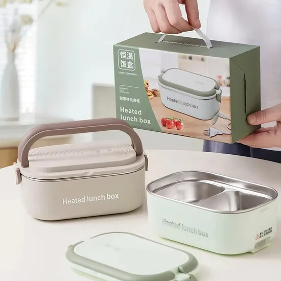 Portable Electric Heating Lunch Box SUS304 Stainless Steel Food Warmer
