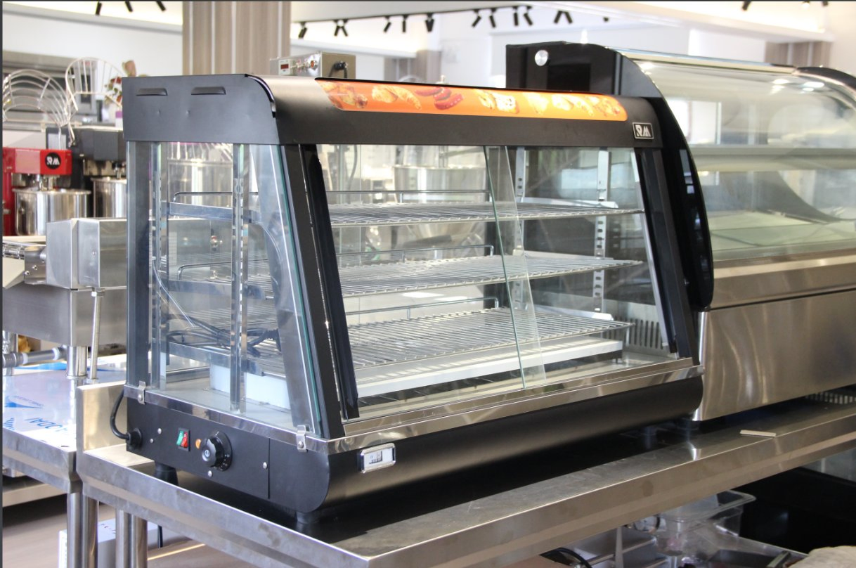 Commercial Electric Restaurant Stainless Steel Round Steel Bain Marie White Buffet Food Dish Display Showcase Cabinet Equipment Machine Burner Warmer for Sale