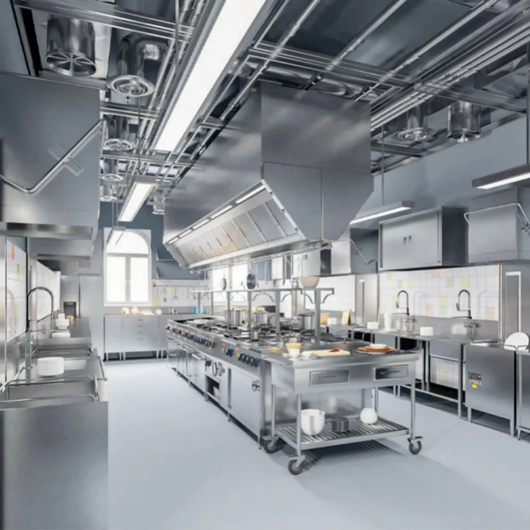 Professional Kitchen System for Hotel Banquet Departments with Mobile Equipment and Storage