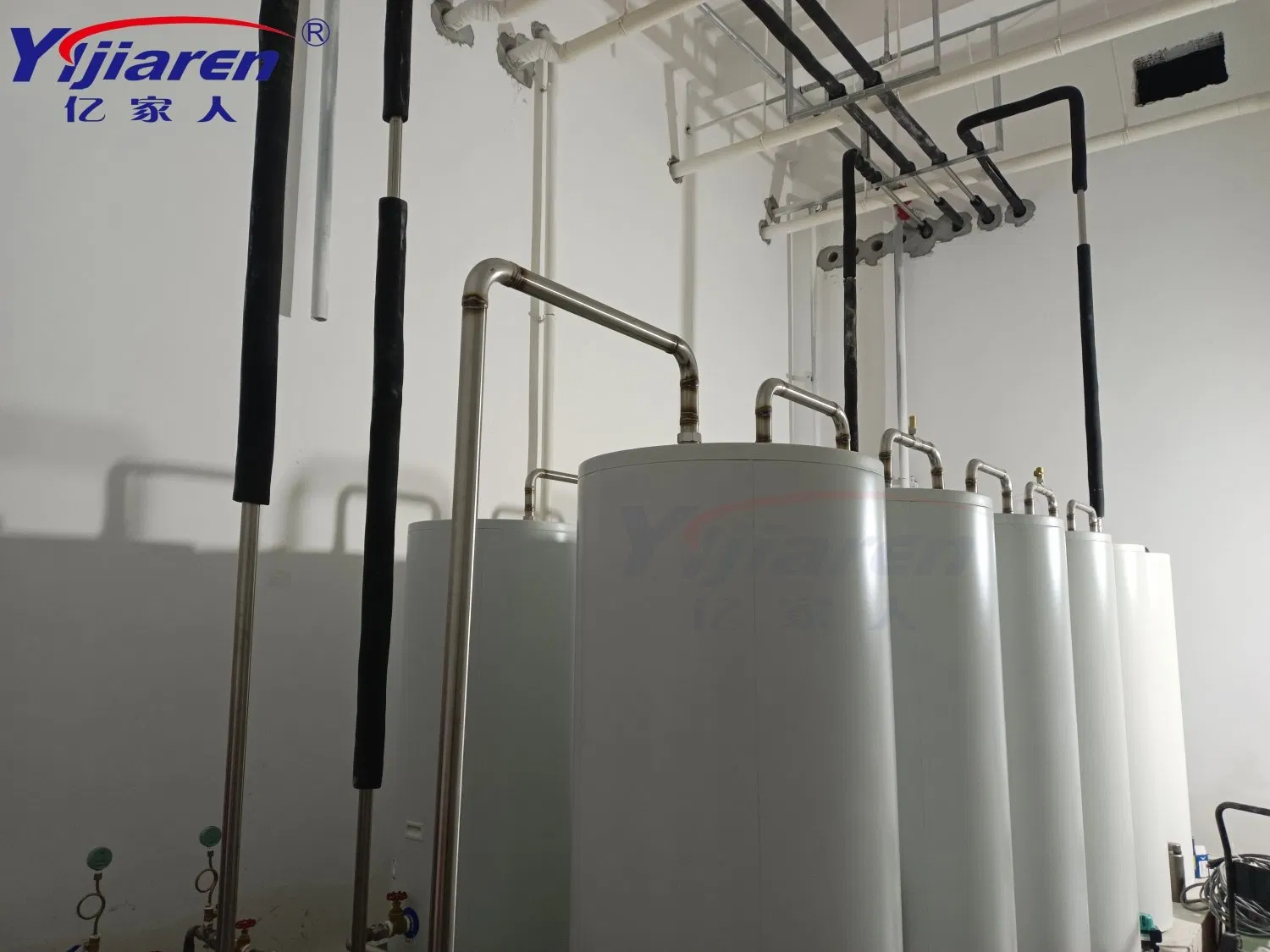 Commercial Closed Pressure Air Source Heat Pump System for Water Heating Tank