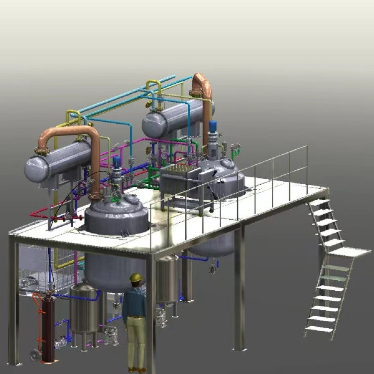 Stainless Steel Steam Jacketed Chemical Polymer Saturated Resin Synthesis Reactor Equipment