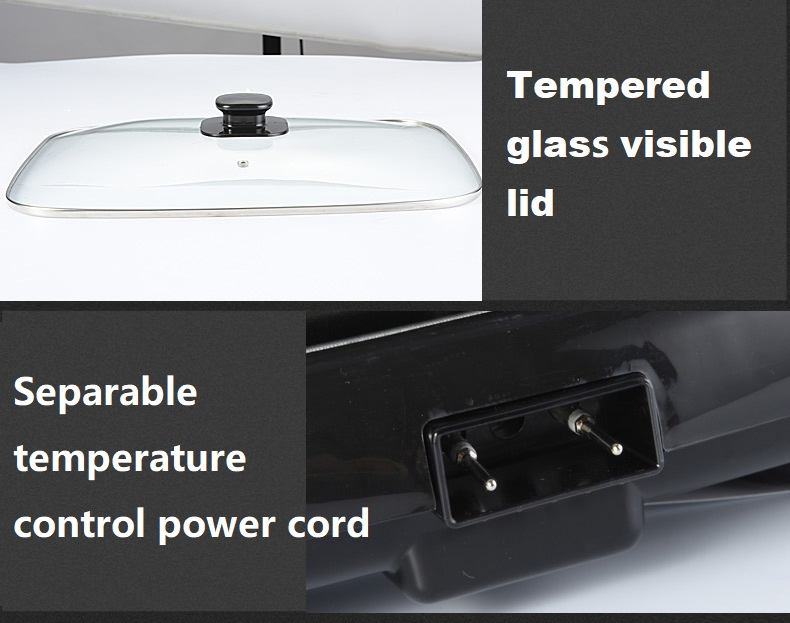 Electric Hotpot Grill Multi Function Baking Pan Barbecue Grill Utensil Instant Pans