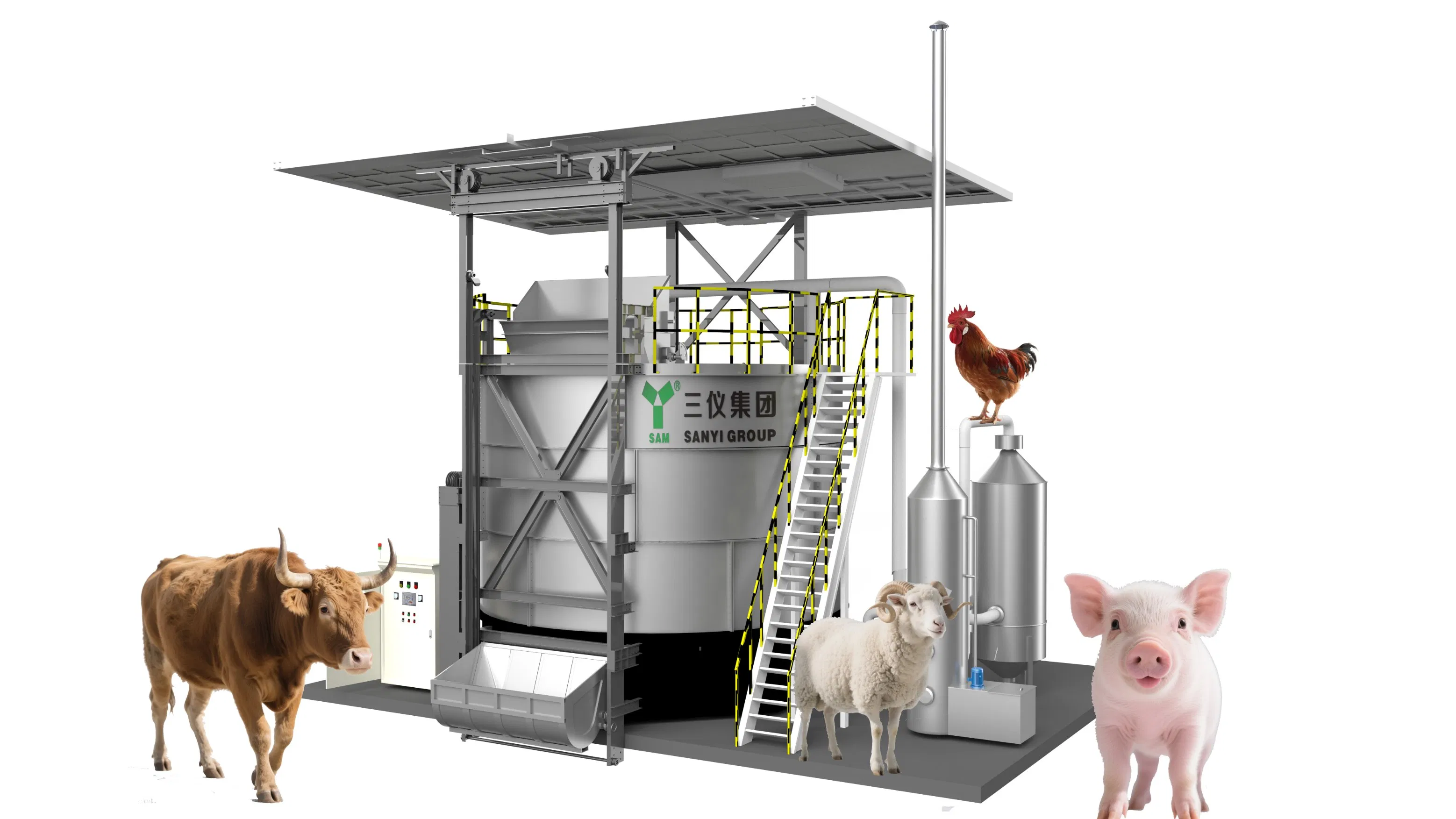 Suitable for Factory Farms and Other New Production Composters 2025 Large Capacity Fertilizer Fermentation Tank Agricultural Waste Composting System