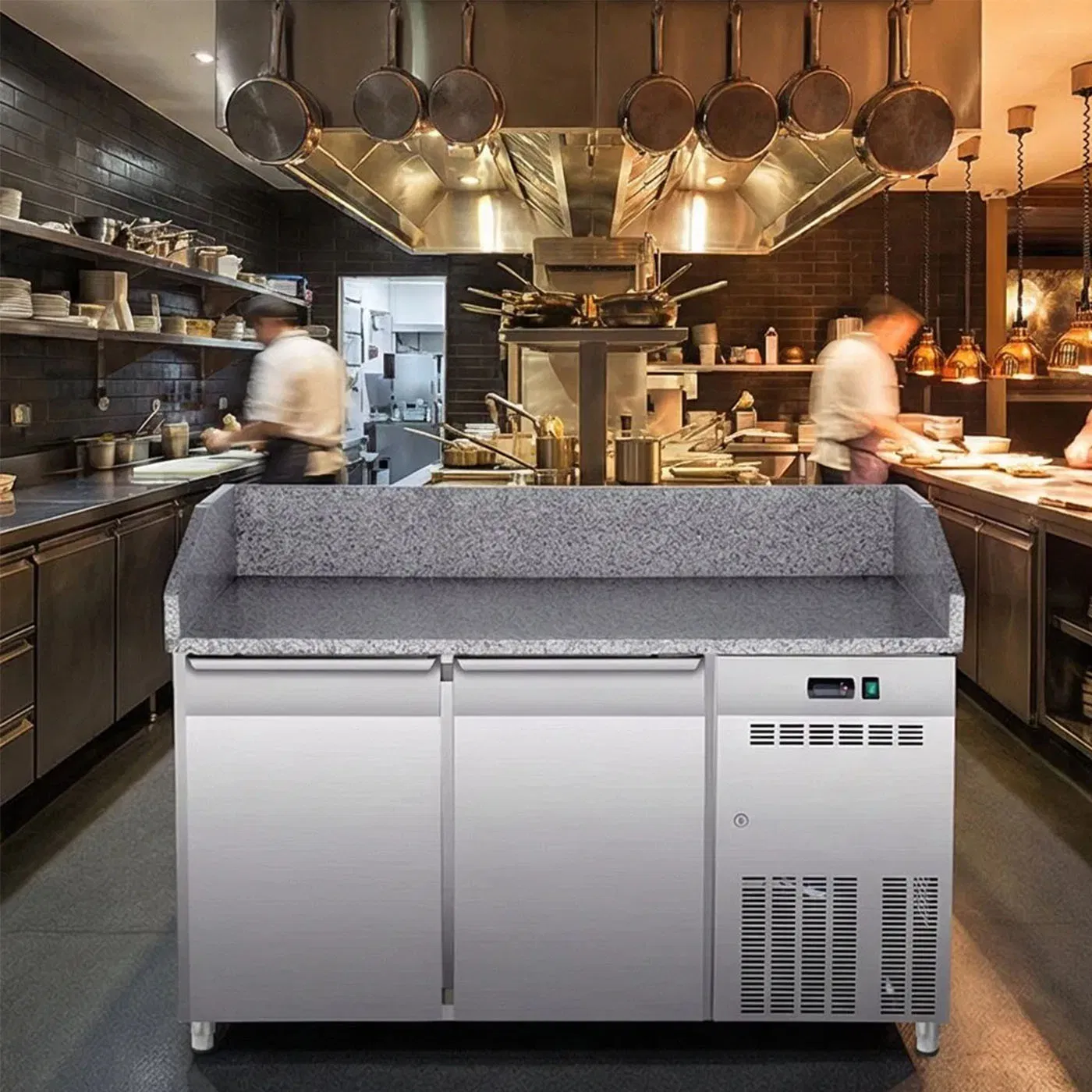 Stainless Steel Pizza Working Table for Quick-Service Restaurant Pizza Prep