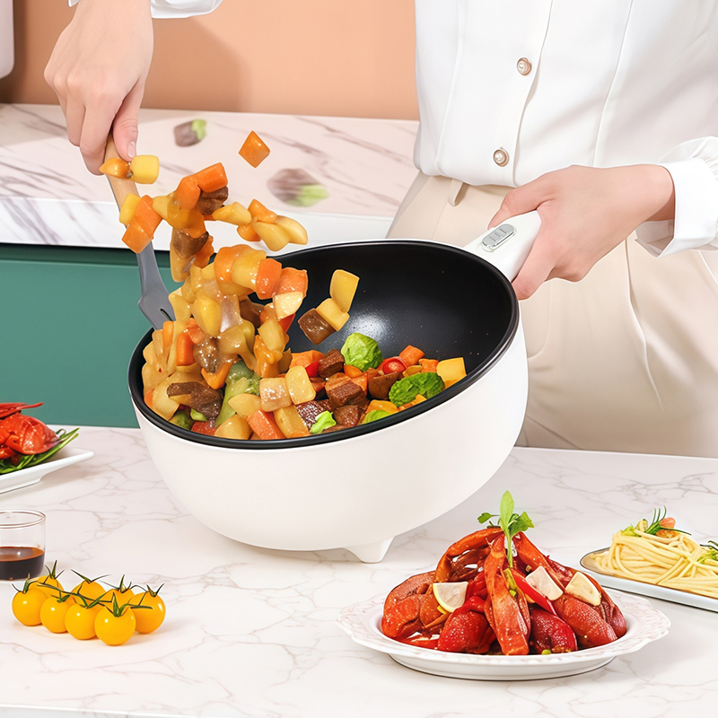 Kaiershi Jj-26j Large Deep Electric Frying Pan with Lid