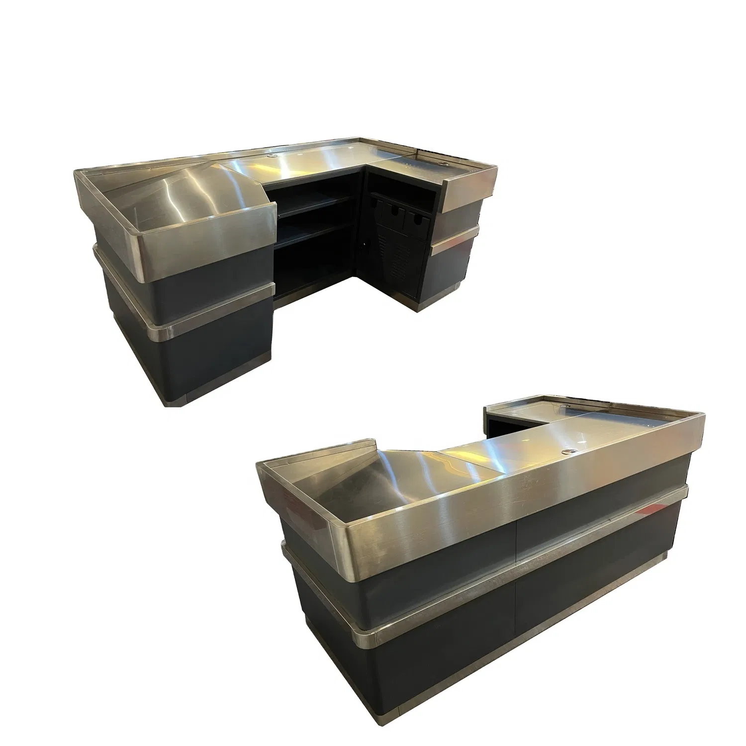 Checkout Counter Quick Checkout Stainless Steel Surface