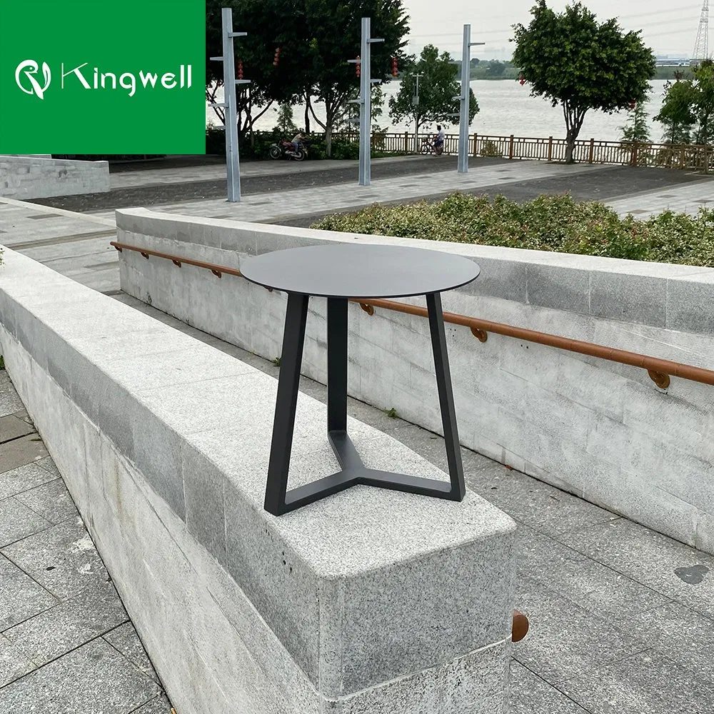 China Factory Sell Poly Rattan Dining Restaurant Fast Food Cafe Dinner Coffee Bistro Tables Set Outdoor Furniture