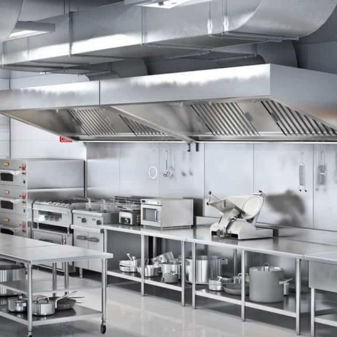 Integrated Commercial Kitchen System for Cooking Holding and Cleaning in Food Service Operations