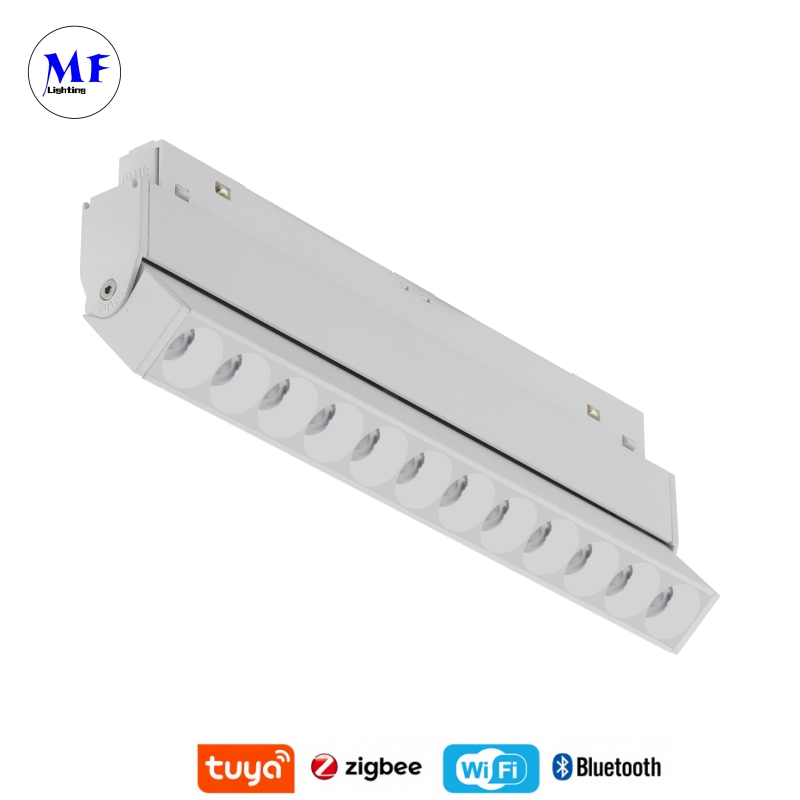 Factory Price Smart Control Zigbee Indoor Magnet Corner Flood Light LED Magnetic Track Folding Grille Light for Offices Showrooms Shop Malls Hotels