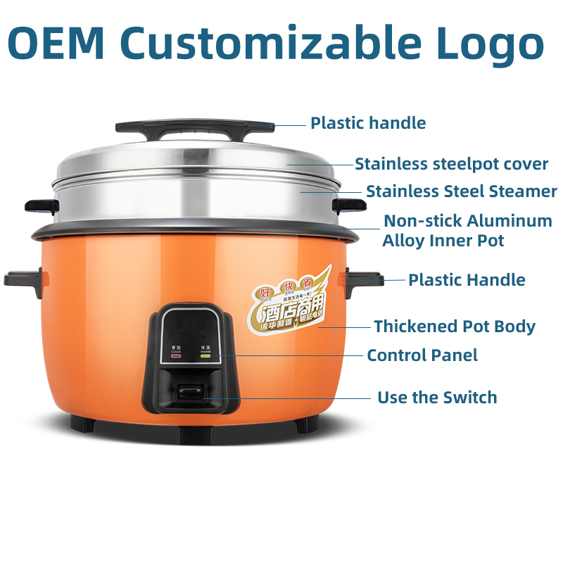 45L Large Capacity Commercial Drum Electric Rice Cooker for Restaurant