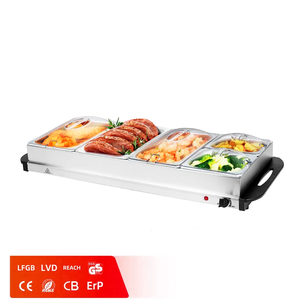 Electric Warming Trays 4 X 2.5L Buffet Server Food Warmer for Parties Entertaining Holiday