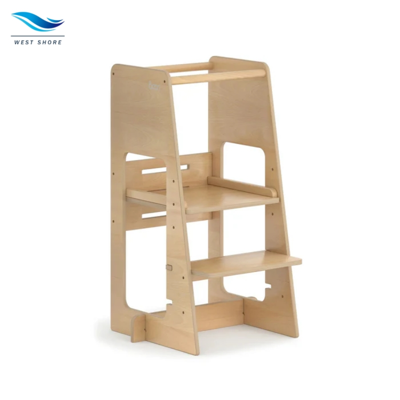 Preschool Montessori Step Learning Tower for Toddlers Wooden Kitchen Furniture
