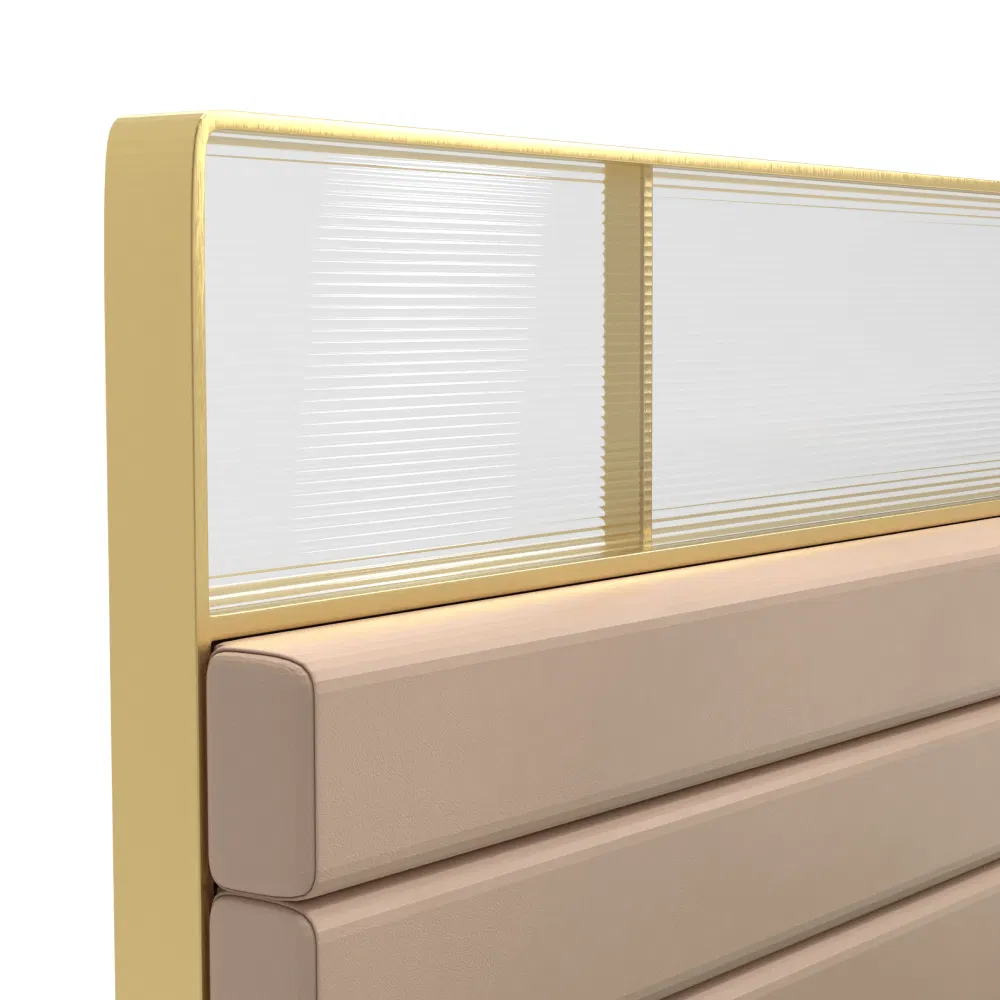 Restaurant Booth Seating Metal Frame Customized Size PU Leather Seating