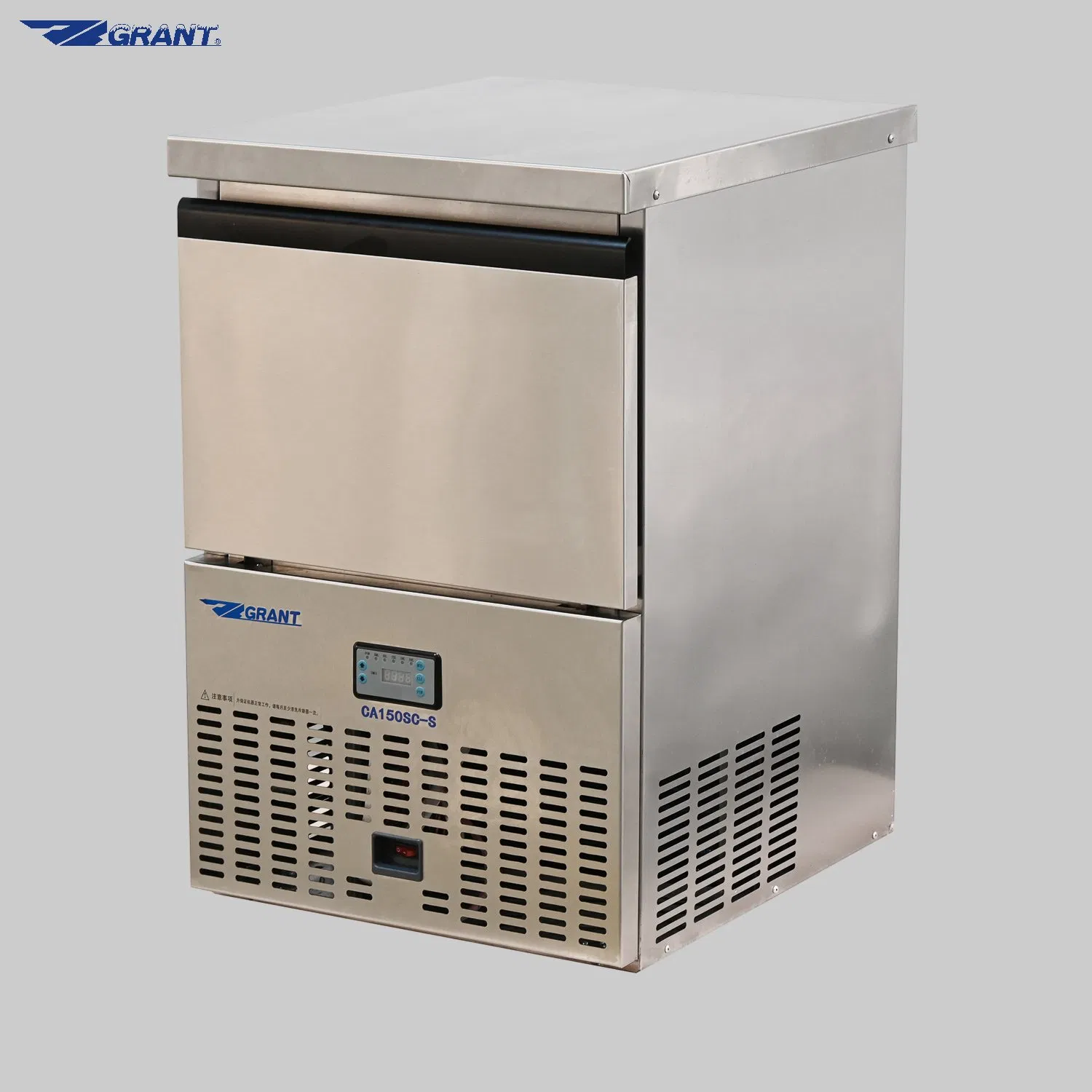Commercial Ice Maker with Stainless Steel Solid Cube Ice Generating Machine