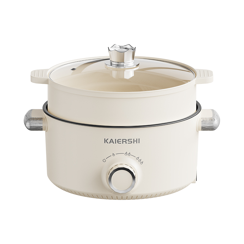 Pan Grill with Steamer Noodle Cooker Heating Soup Frying Electric Mini Hot Pot